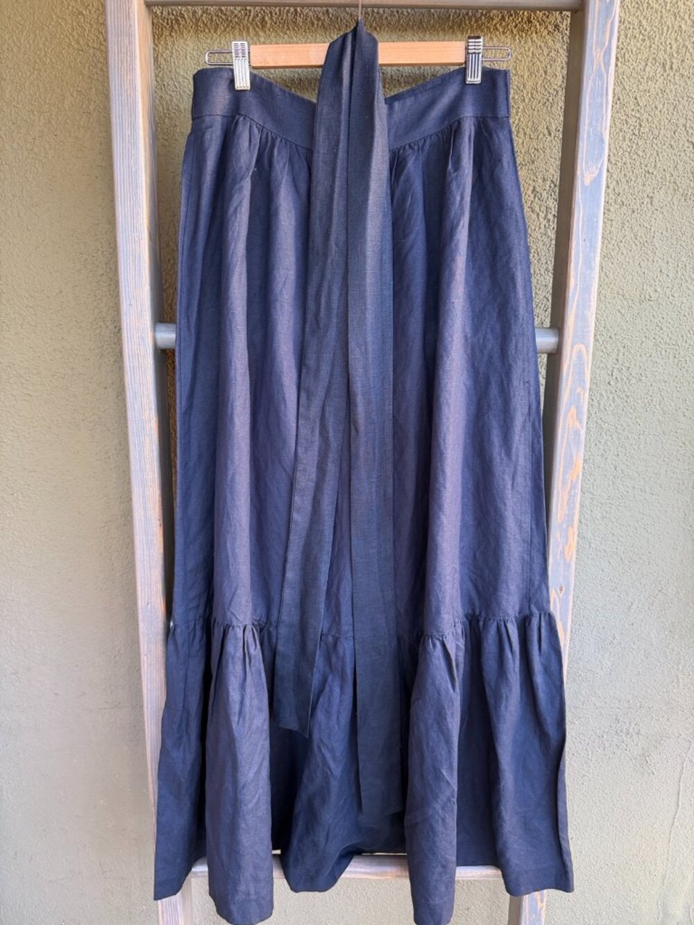 Ann Taylor Linen Blend Maxi Skirt | Women's Size 4 | Navy Blue